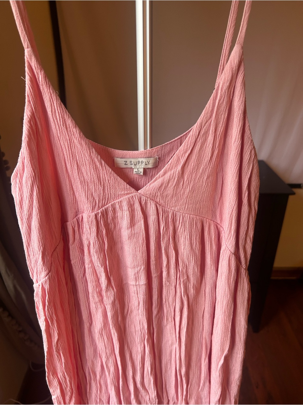 Z Supply Pink Spaghetti Strap Maxi Dress size Large - Picture 2 of 9